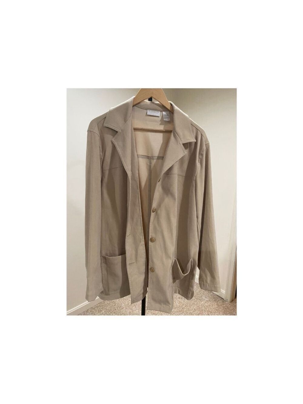 ELISABETH by Liz Claiborne Beige Jacket - Size 2X (EUC)